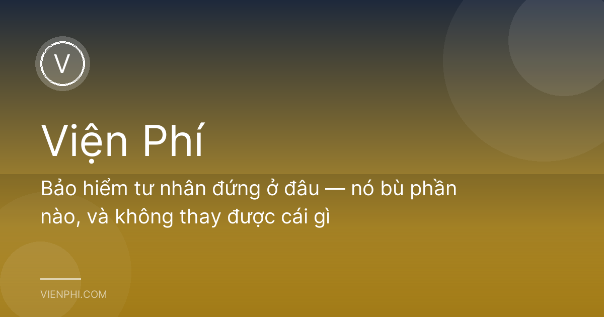 Bảo hiểm tư nhân đứng ở đâu — nó bù phần nào, và không thay được cái gì